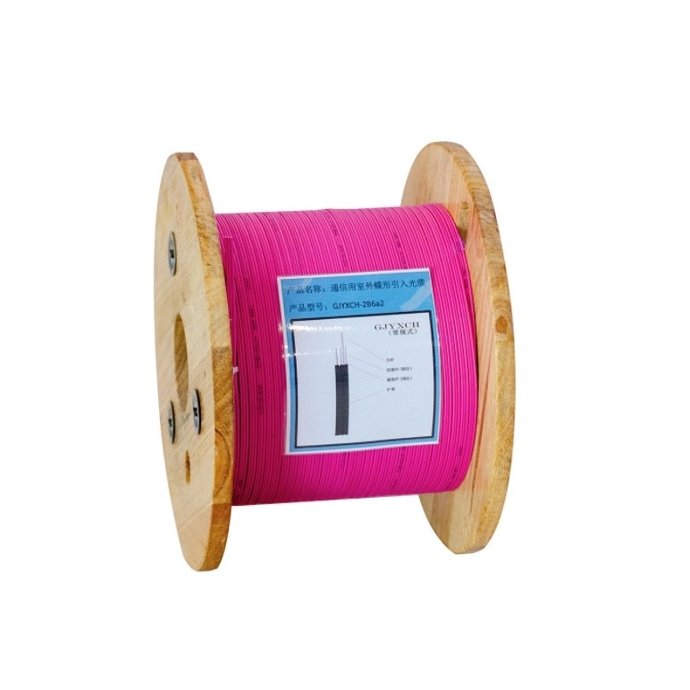 G657a G652d Ftth Round Drop Cable With Messenger 12 Strand Outdoor Fiber Optic Cable