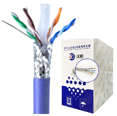 200m/रोल 100m/रोल कॉपर क्लैड एल्युमिनियम Cat6 Sftp Cat6a केबल PVC PE शीथ