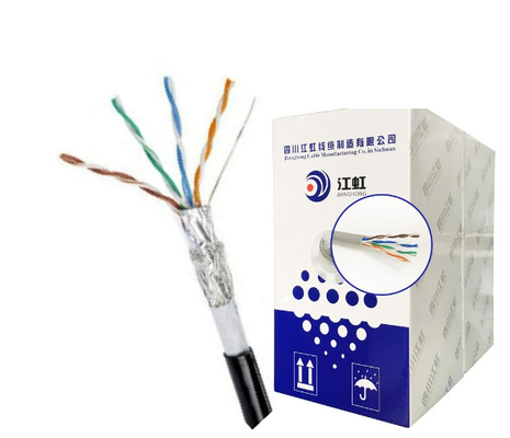 4 जोड़े Cat5e SFTP LAN केबल LSZH MDPE ईथरनेट केबल SFTP डबल जैकेट